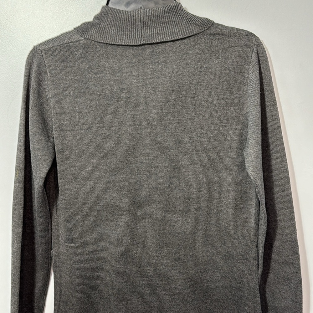 Ronni Nicole Sweater Dress, Faux Wrap Style, Buckle Detail, Gray, in Size M NWT - Picture 9 of 16